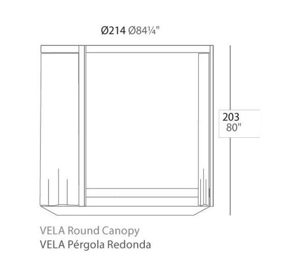 Круглый шезлонг Vondom Vela 54137F