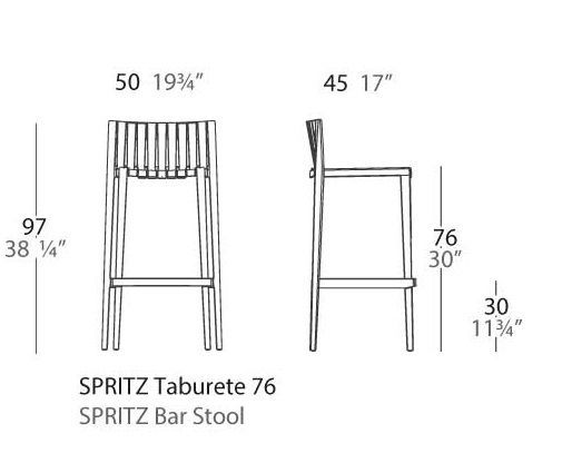 Современный стул Vondom Spritz 56019