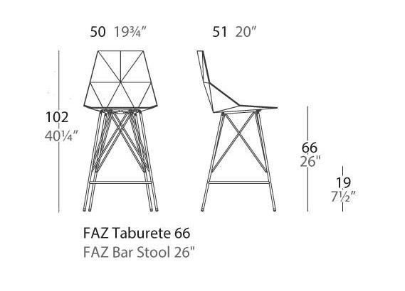 Дизайнерский стул Vondom Faz 54163
