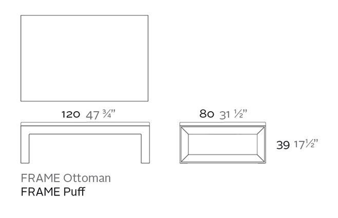 Современный пуф-столик Vondom Frame 54102