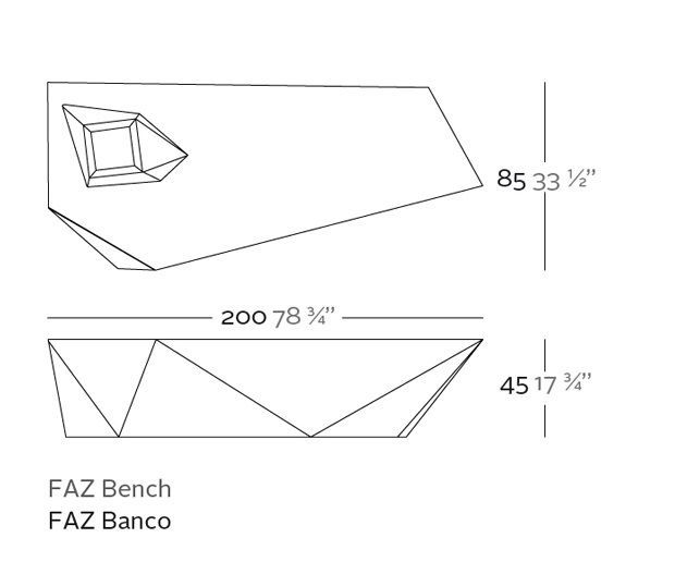 Дизайнерская банкетка Vondom Faz 54046R