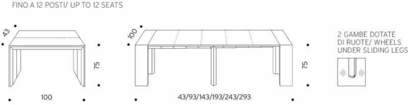 Стильная консоль Ozzio T036 Glass