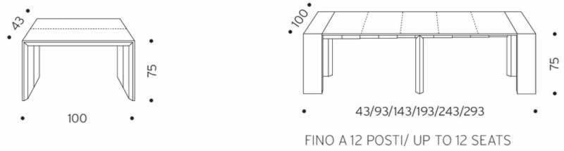 Современная консоль Ozzio T035 Golia