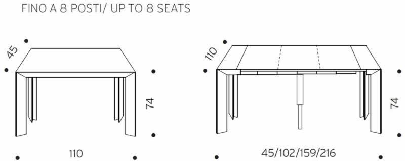 Дизайнерская консоль Ozzio T013 Metro'Xelle