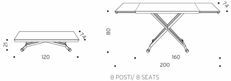 Журнальный столик Ozzio Magic T100