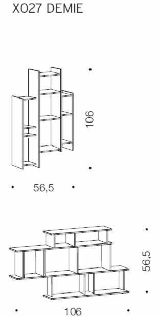 Дизайнерский шкаф Ozzio X027 Demie