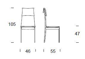  Дизайнерский стул Tonin Casa Adria 8041