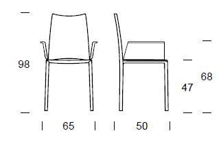 Современный стул Tonin Casa Madeleine 7276B