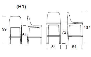 Дизайнерский стул Tonin Casa Mivida 6318