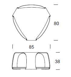 Журнальный столик Tonin Casa Chakra 6875