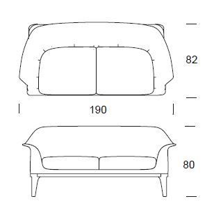 Современный диван Tonin Casa Tiffany 7334