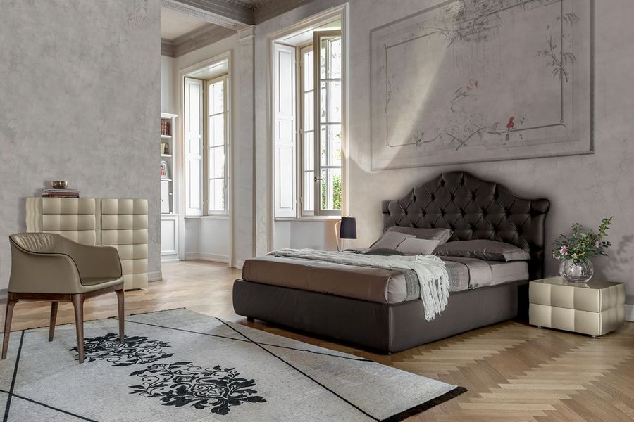 Кровать с высоким изголовьем Tonin Casa Veneziano 7873