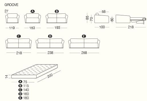 Современный диван Milano Bedding Groove