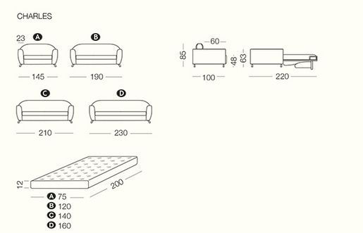 Современный диван Milano Bedding Charles