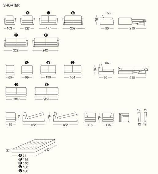 Современный диван Milano Bedding Shorter