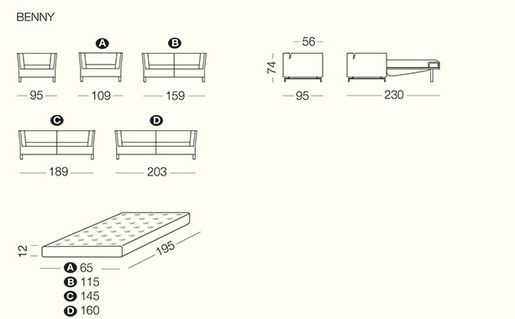 Современный диван Milano Bedding Benny