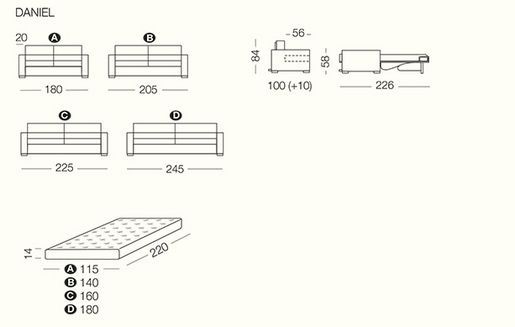 Современный диван Milano Bedding Daniel