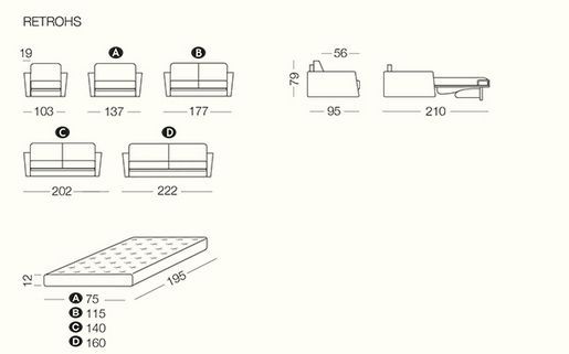 Диван-кровать Milano Bedding Retrohs