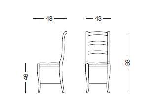 Деревянный стул Tonin Casa Mabilia 4354