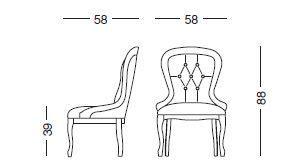 Классическое кресло Tonin Casa Filippina 4363