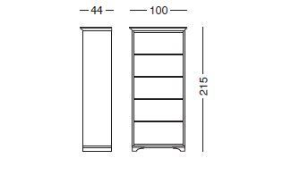 Книжный шкаф Tonin Casa Gloria 1298/1