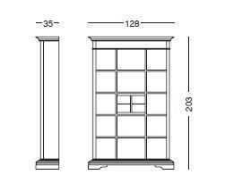 Книжный шкаф Tonin Casa Zenit 1483