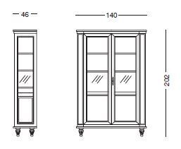 Классическая витрина Tonin Casa Cassiopea 1015