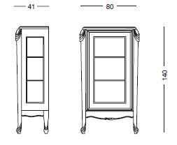 Классическая витрина Tonin Casa Clara 1026