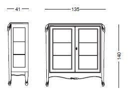 Невысокая витрина Tonin Casa Doson 1019