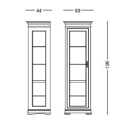 Классическая витрина Tonin Casa Gessa 1244