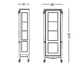 Классическая витрина Tonin Casa Kalista 1021