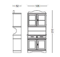 Двухдверный буфет Tonin Casa Dalia 1216