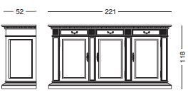 Классический буфет Tonin Casa Giuseppina 1007