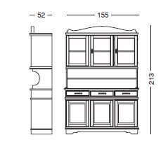 Классический буфет Tonin Casa Mimosa 1214