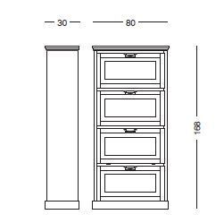 Шкаф для обуви Tonin Casa Marisa 1525