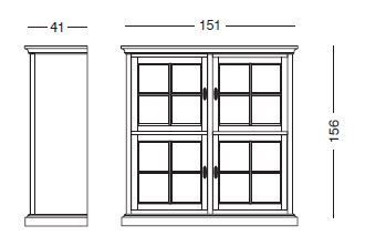 Классическая витрина Tonin Casa Atios 1670