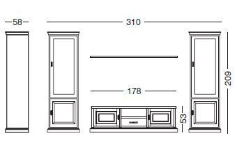 Классическая модульная система Tonin Casa Daniela 330