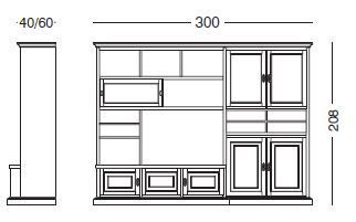 Классическая стенка Tonin Casa Helena 152