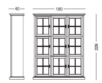 Классическая витрина Tonin Casa Paolina 181GR