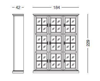  Классическая витрина Tonin Casa Zoe 1691