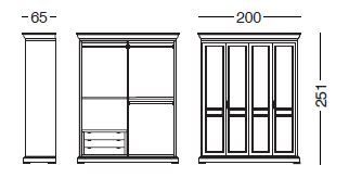 Модульный шкаф Tonin Casa Ancora 1362/4