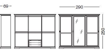 Платяной шкаф Tonin Casa Darik 1543