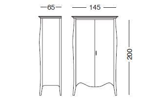 Шкаф для одежды Tonin Casa Miso 1420/2S