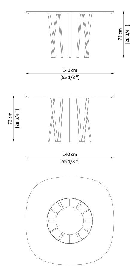 Дизайнерский стол Paolo Castelli For Hall Table Squircle