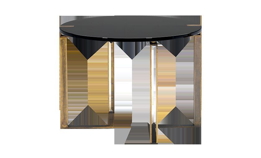 Современный стол Paolo Castelli Black & Gold Table Round