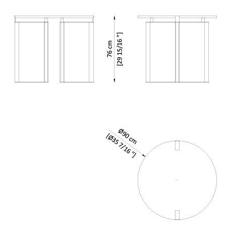 Современный стол Paolo Castelli Black & Gold Table Round