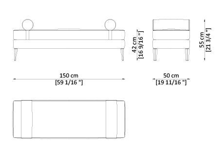 Современная банкетка Paolo Castelli Elegance Bench