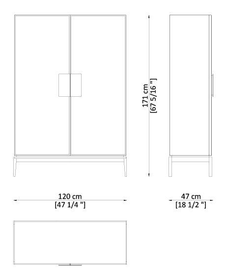  Высокий буфет Paolo Castelli For Living High Cabinet