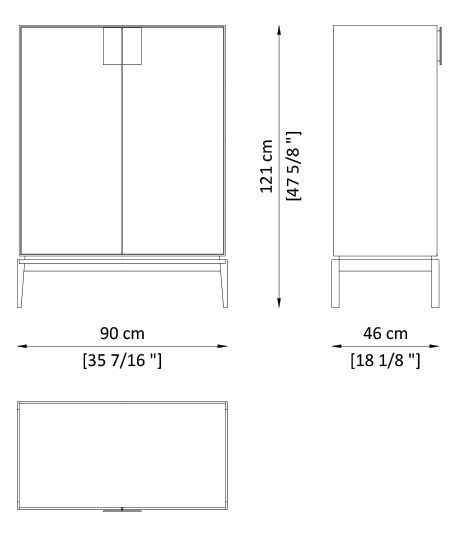 Современный буфет Paolo Castelli For Living Tall Cabinet