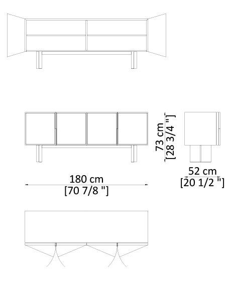 Современный буфет Paolo Castelli Fine Collection Cabinet 180 B